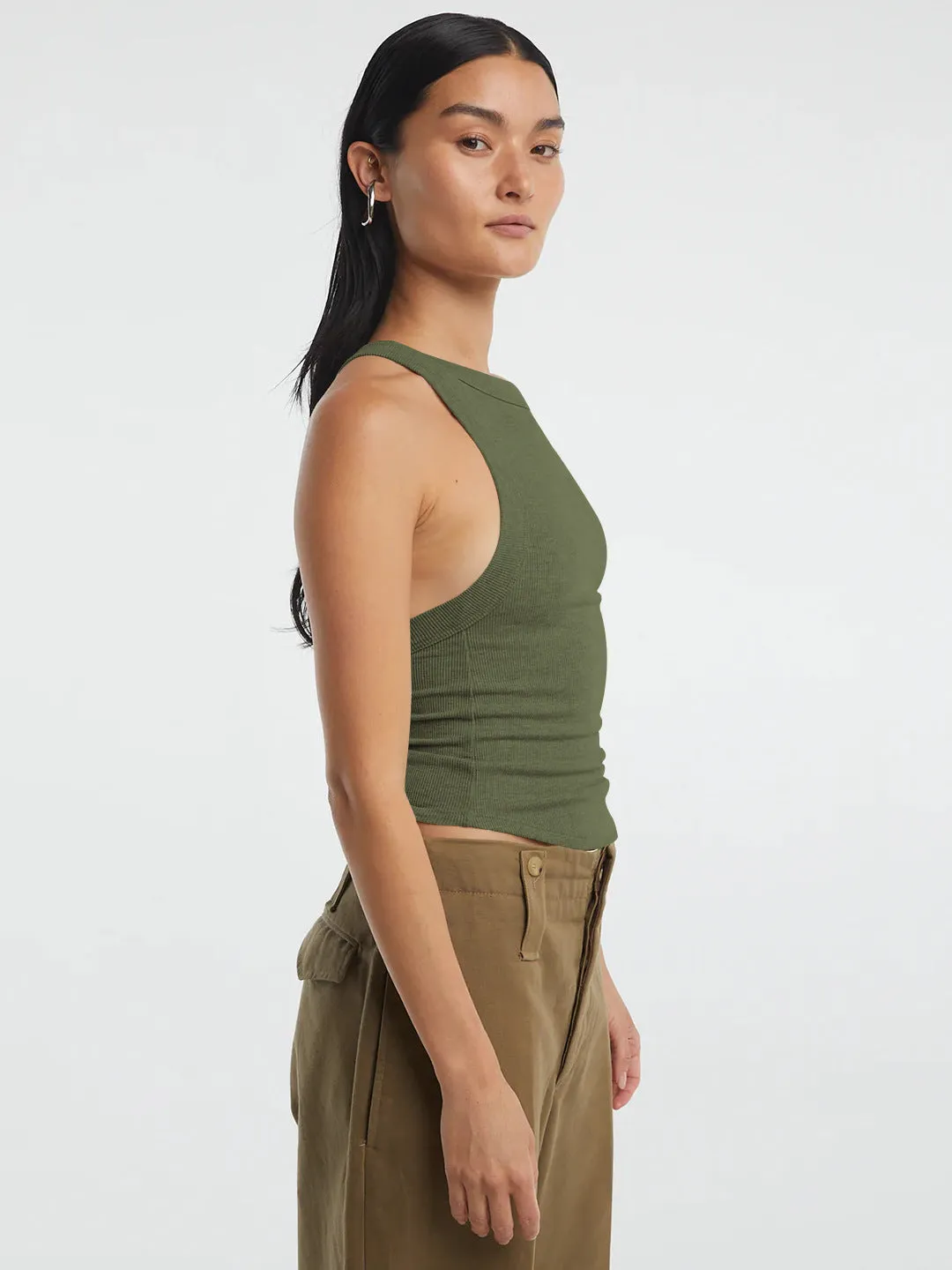 Halter Neck Ribbed Cropped Top sold by Gigi Laurent product image thumbnail 3