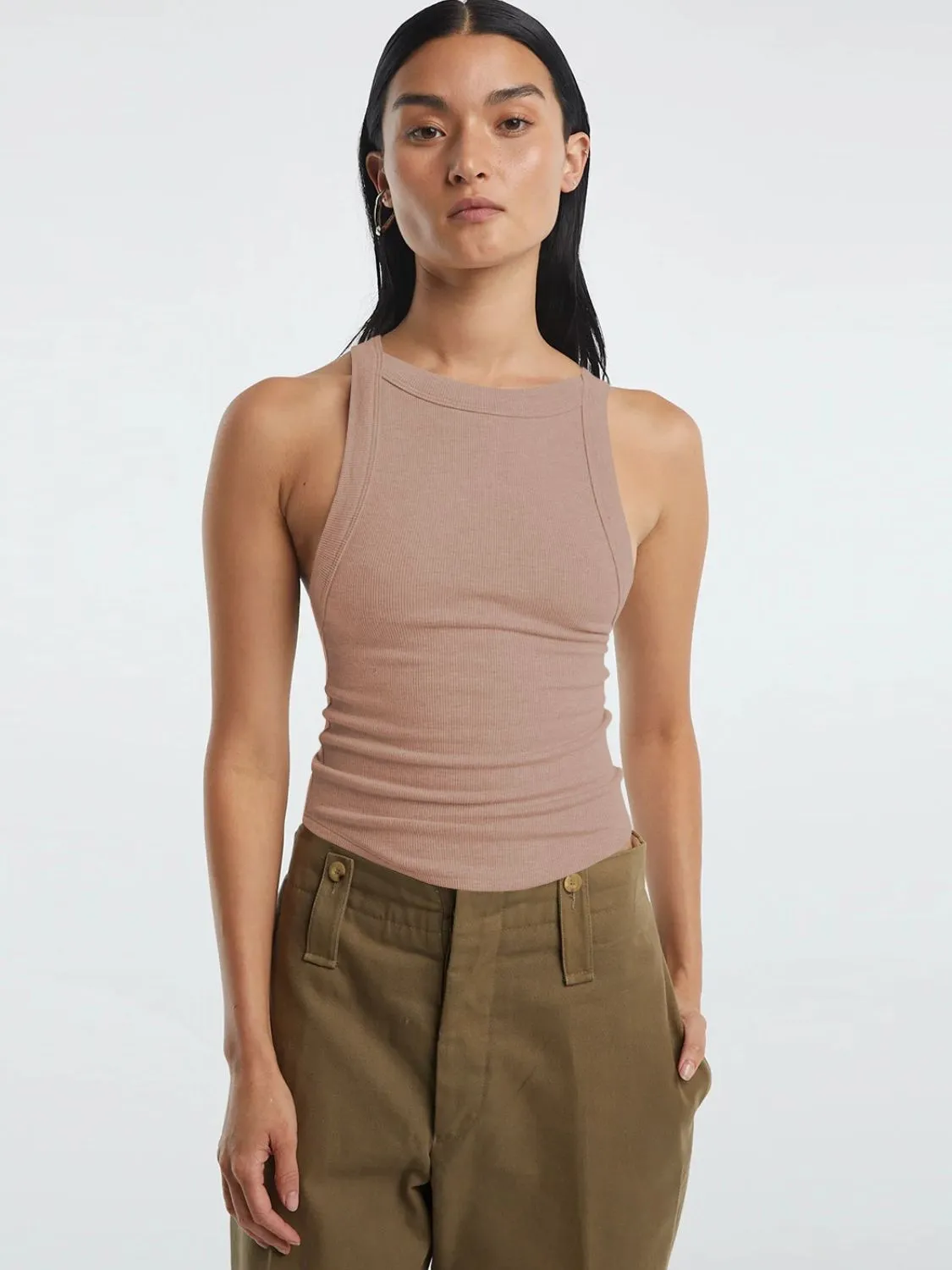 Halter Neck Ribbed Cropped Top sold by Gigi Laurent product image thumbnail 5