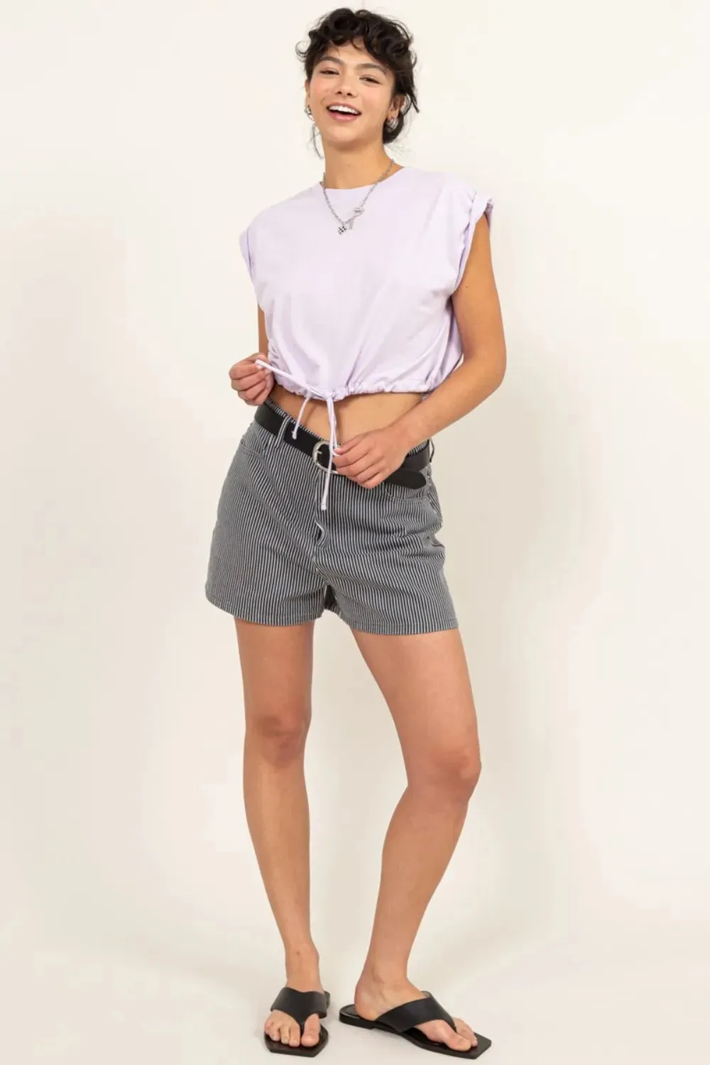 HYFVE Drawstring Hem Crop Top sold by Gigi Laurent product image thumbnail 4