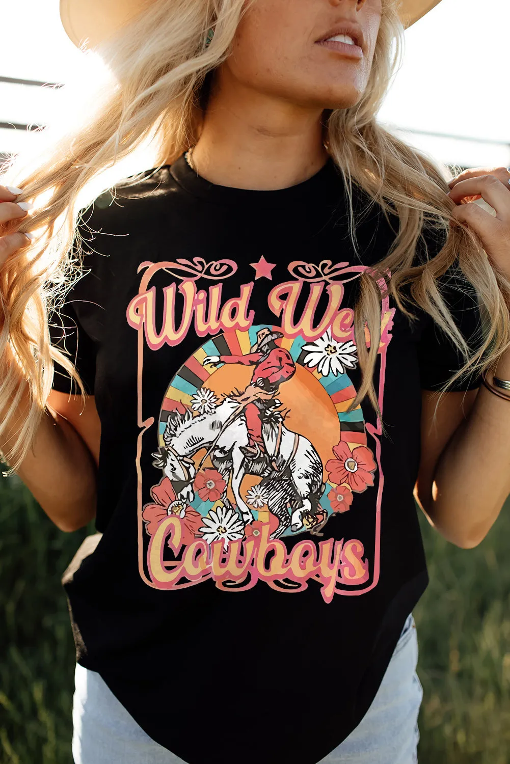WILD WEST COWBOYS Graphic Tee Shirt sold by Gigi Laurent product image thumbnail 4