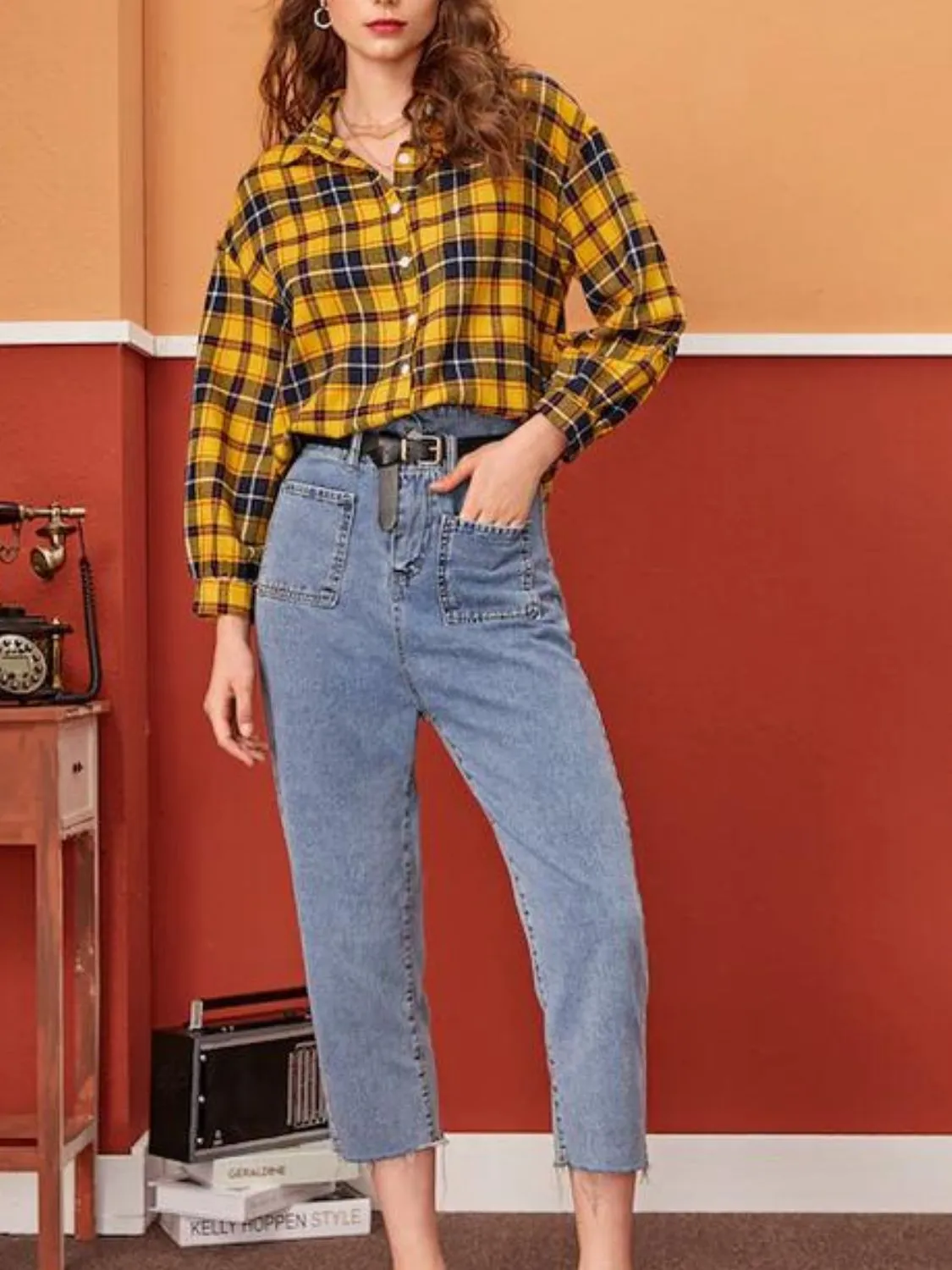 Plaid Button Down Shirt sold by Gigi Laurent product image thumbnail 5