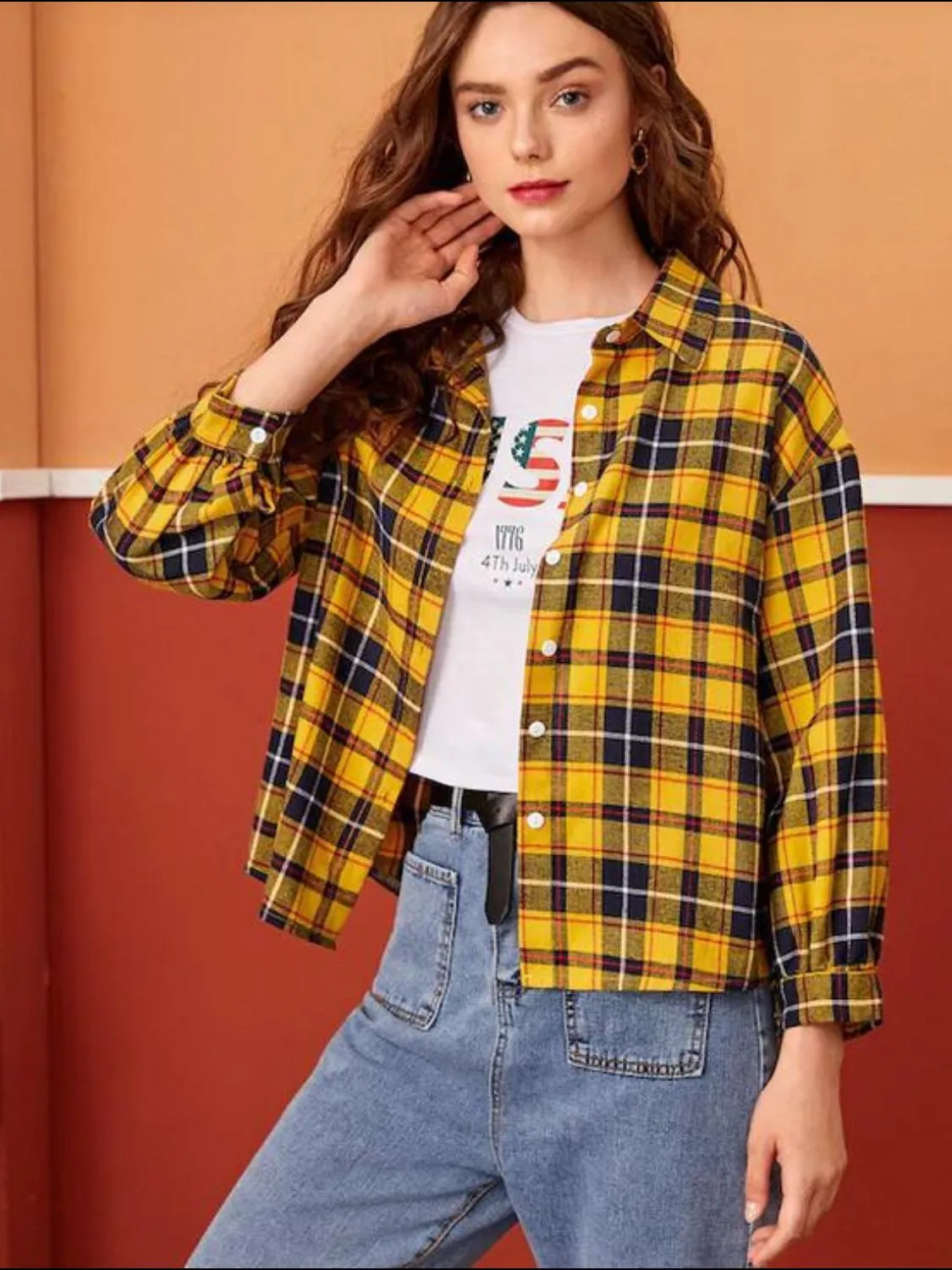 Plaid Button Down Shirt sold by Gigi Laurent product image thumbnail 4
