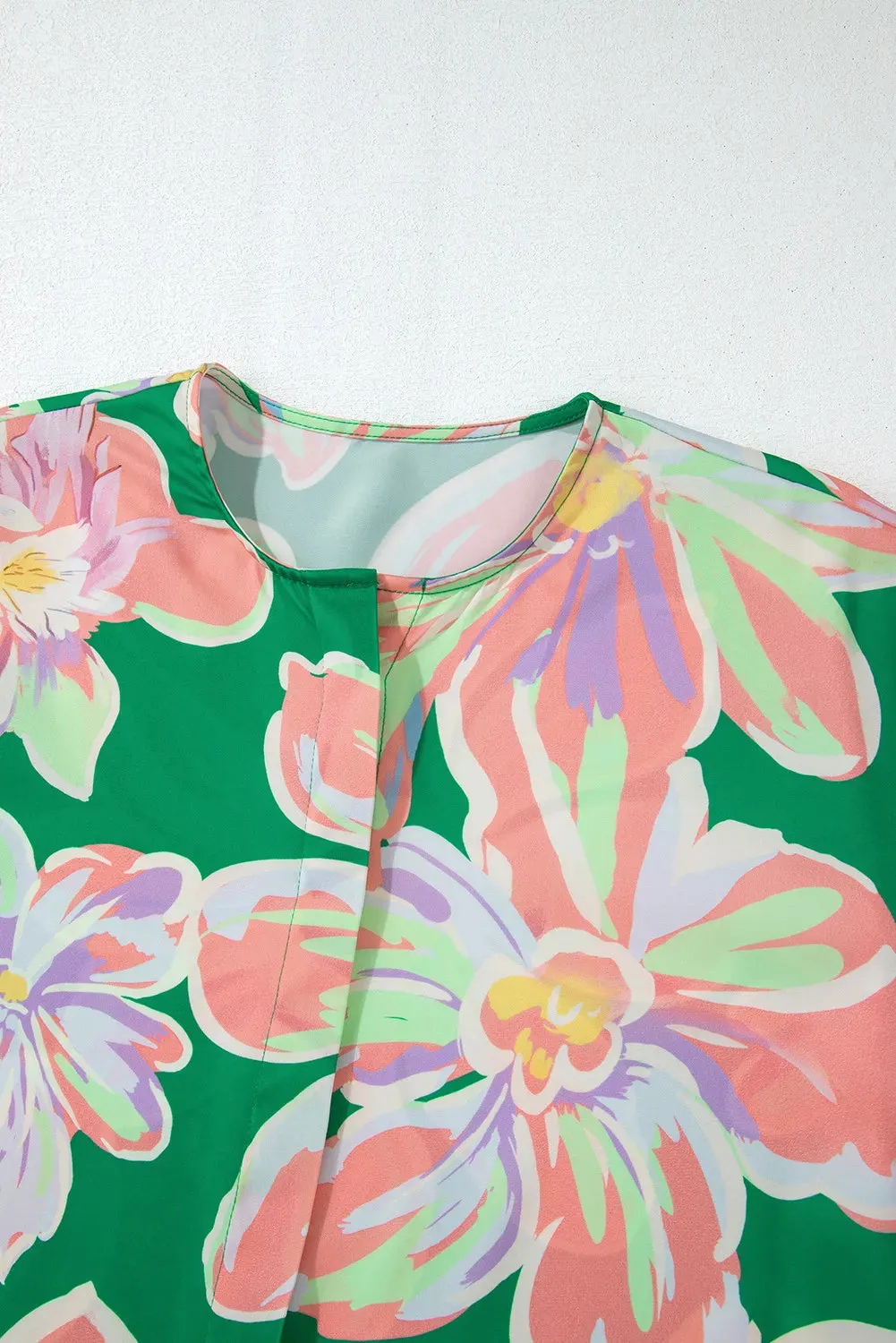 Floral Pleated Puff Sleeve Shirt sold by Gigi Laurent product image thumbnail 5
