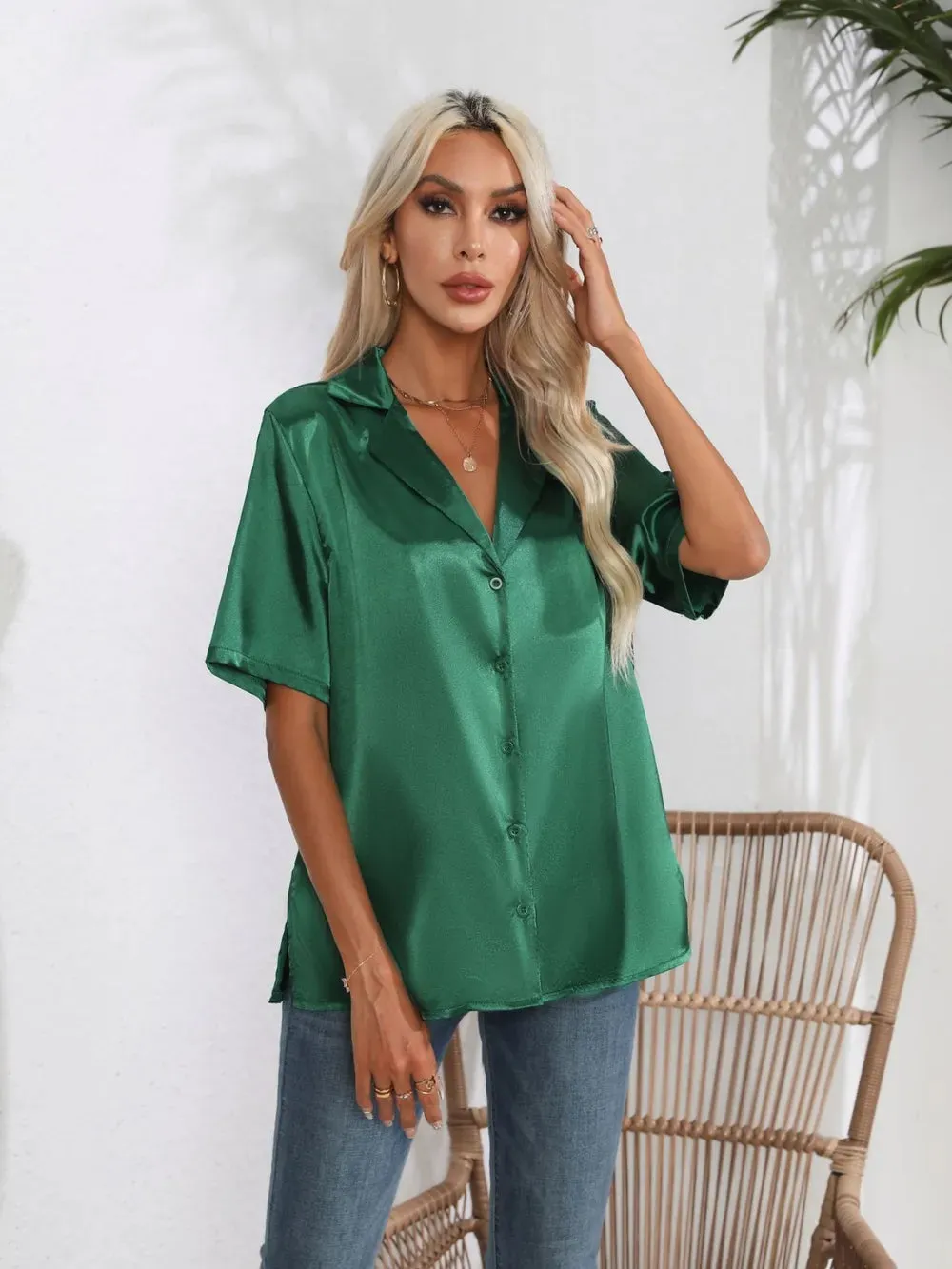 Button Down Short Sleeve Shirt sold by Gigi Laurent product image thumbnail 3