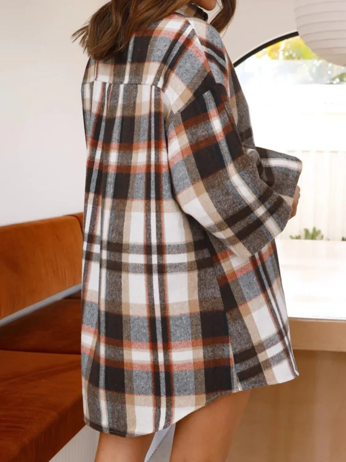 Plaid Lantern Sleeve Shirt sold by Gigi Laurent product image thumbnail 4