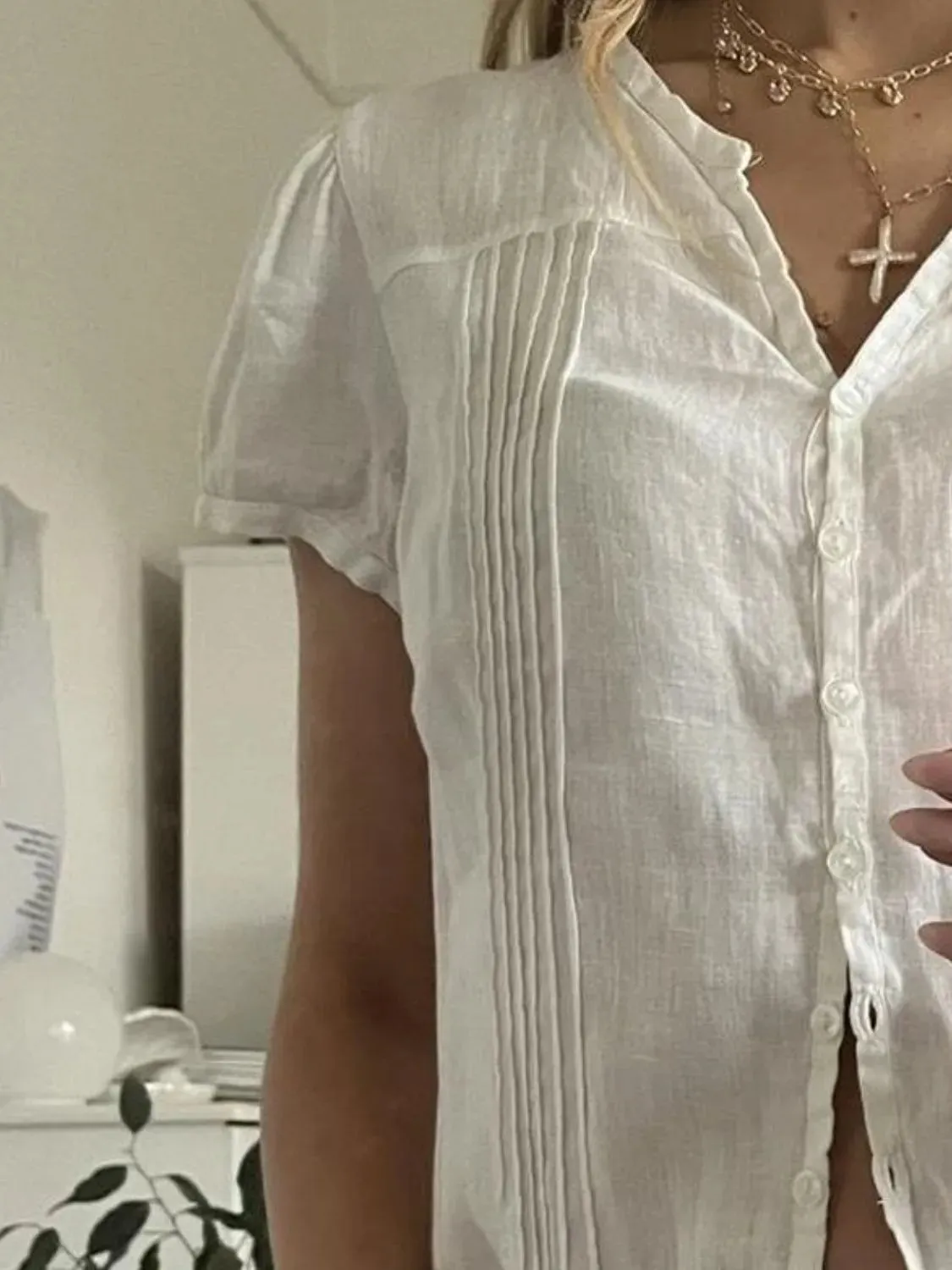 Button Down Short Sleeve Shirt sold by Gigi Laurent product image thumbnail 3