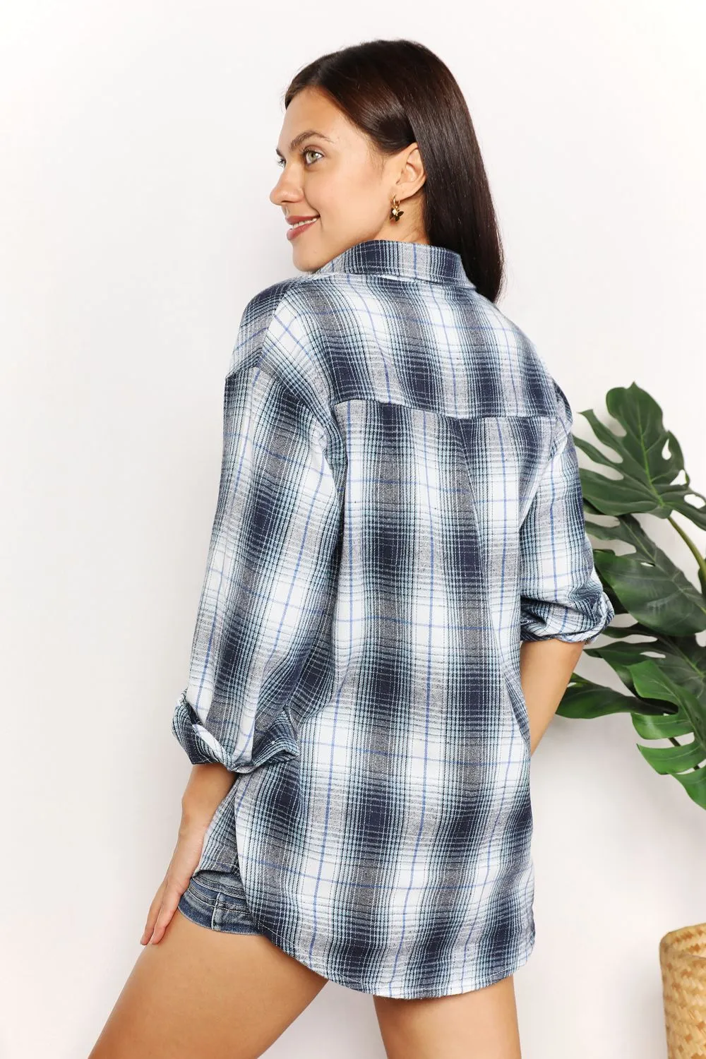 Mandy Plaid Dropped Shoulder Shirt sold by Gigi Laurent product image thumbnail 2
