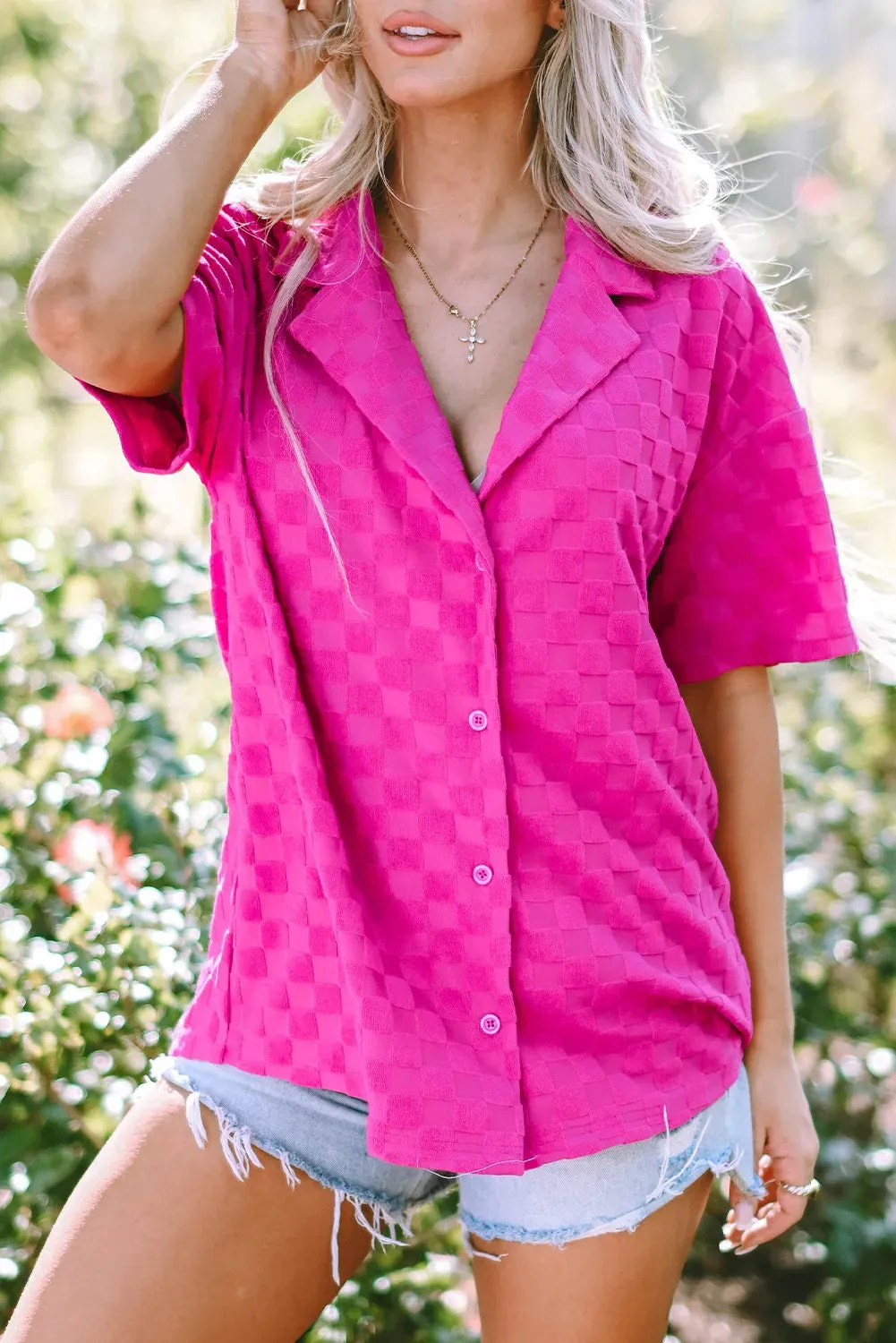 Button Up Dropped Shoulder Shirt sold by Gigi Laurent