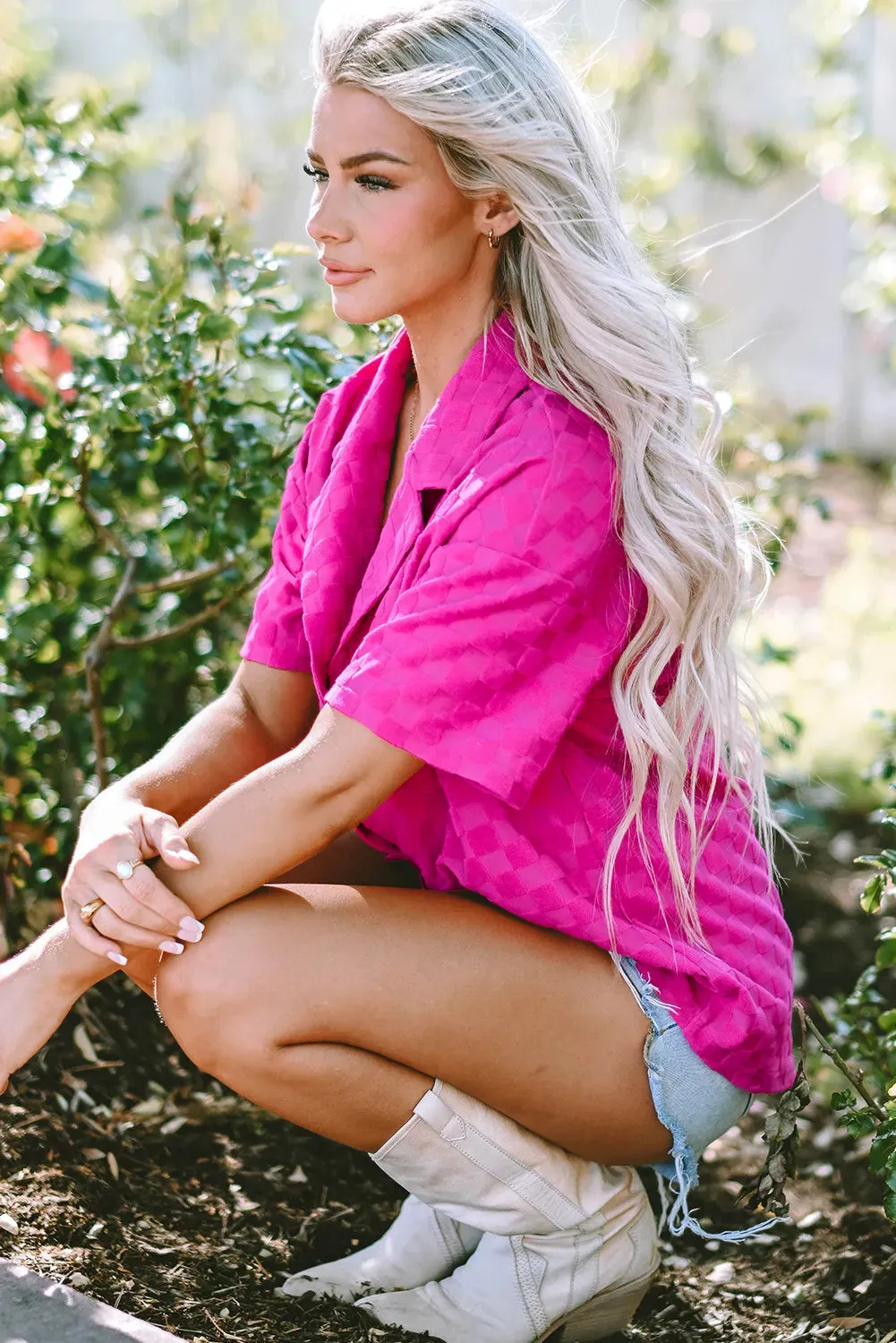 Button Up Dropped Shoulder Shirt sold by Gigi Laurent product image thumbnail 5
