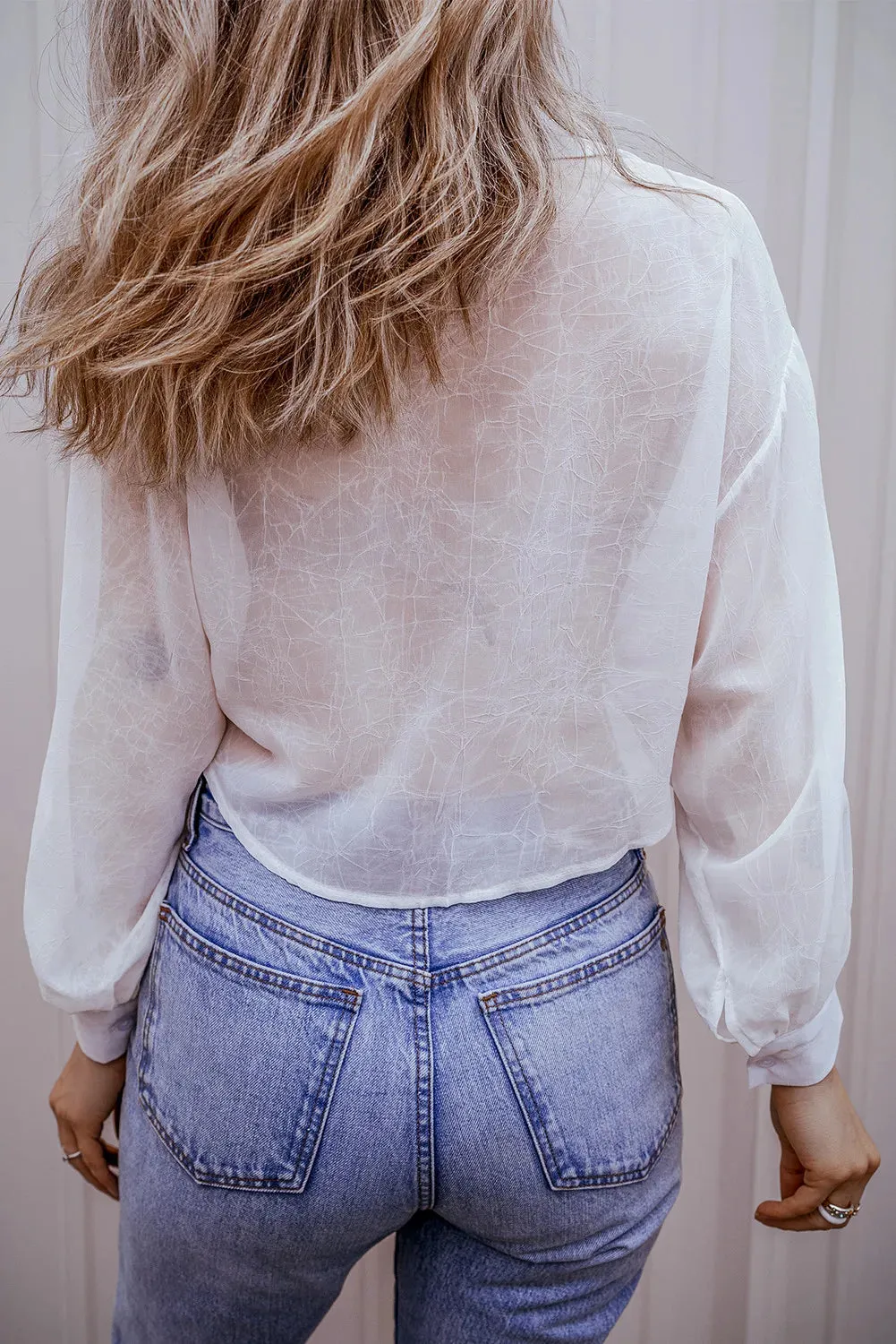 Collared Neck Long Sleeve Shirt sold by Gigi Laurent product image thumbnail 4