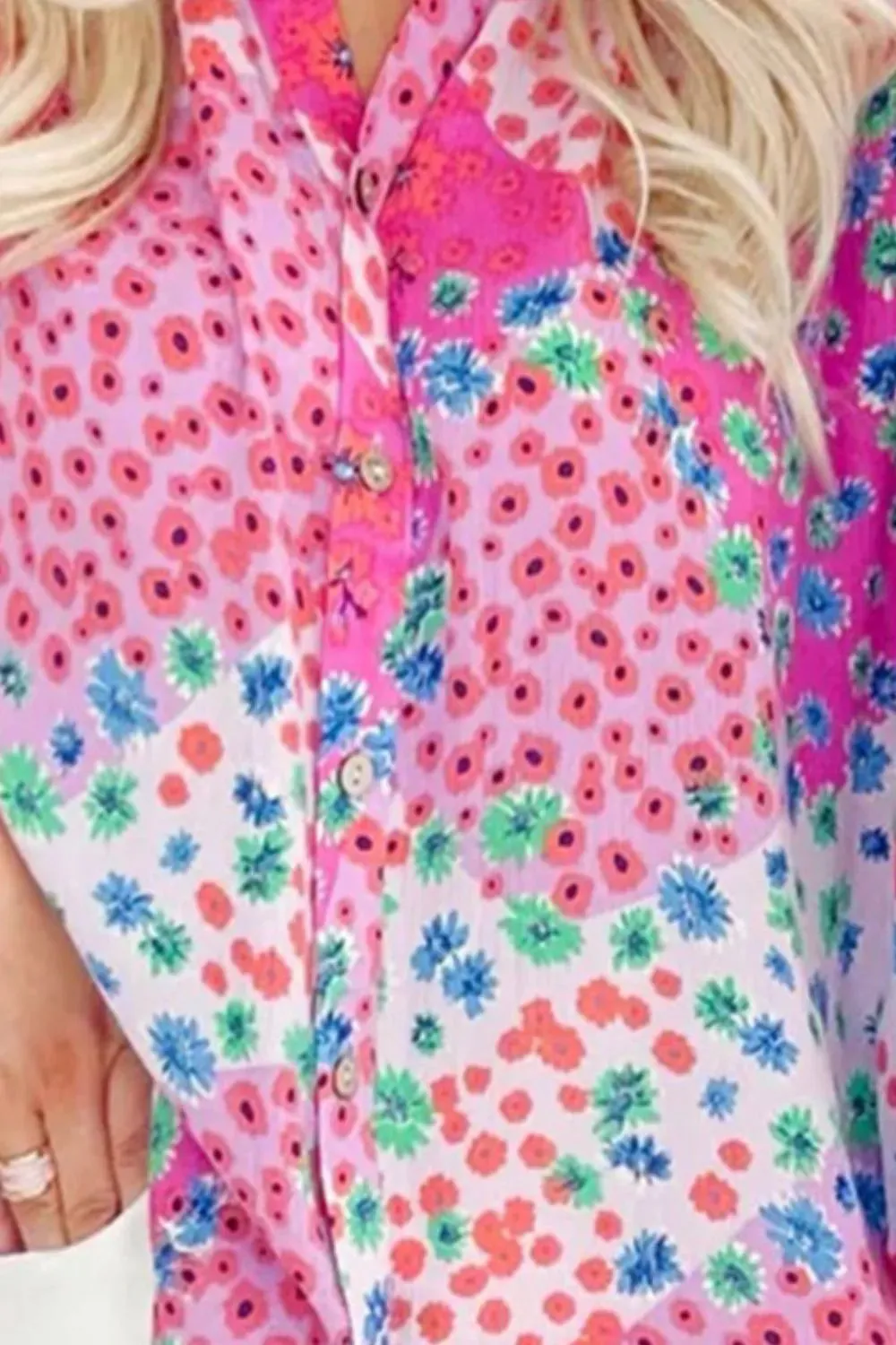 Printed Notched Long Sleeve Shirt sold by Gigi Laurent product image thumbnail 3