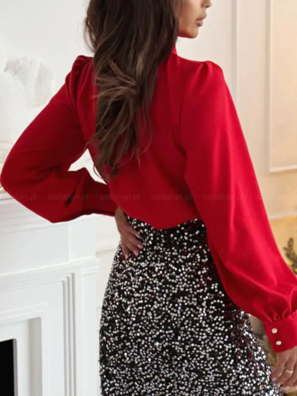 Bow Tie Long Sleeve Shirt sold by Gigi Laurent product image thumbnail 3