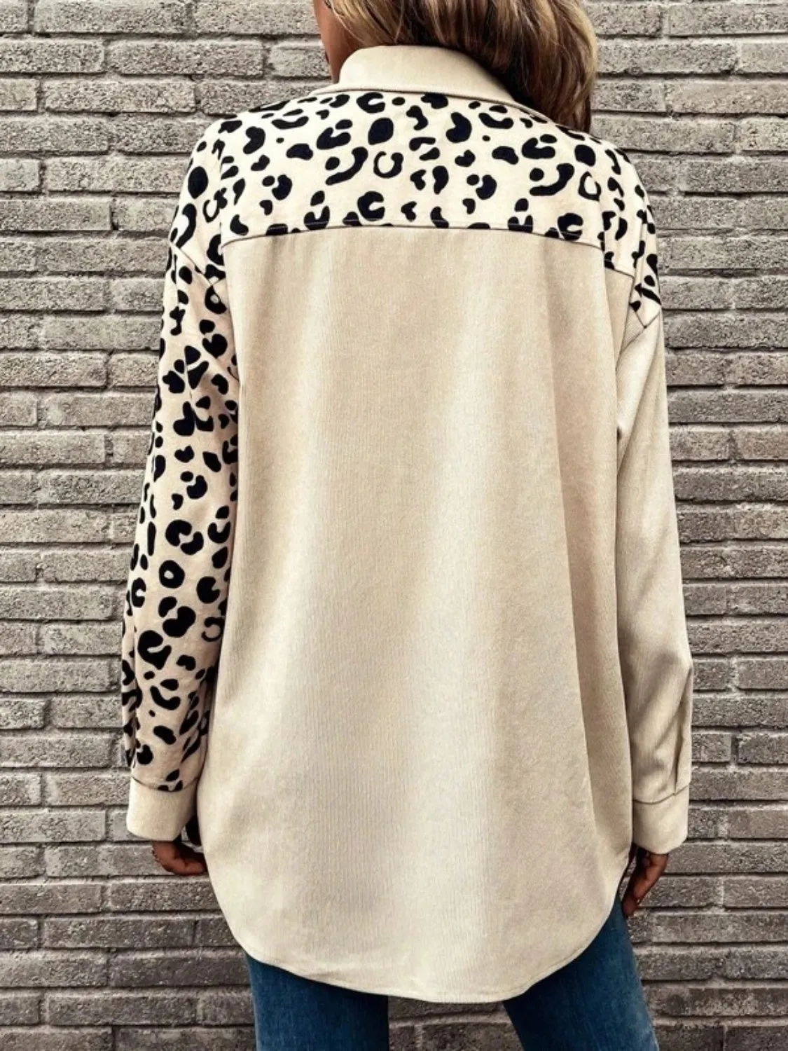Full Size Leopard Collared Shirt sold by Gigi Laurent product image thumbnail 2