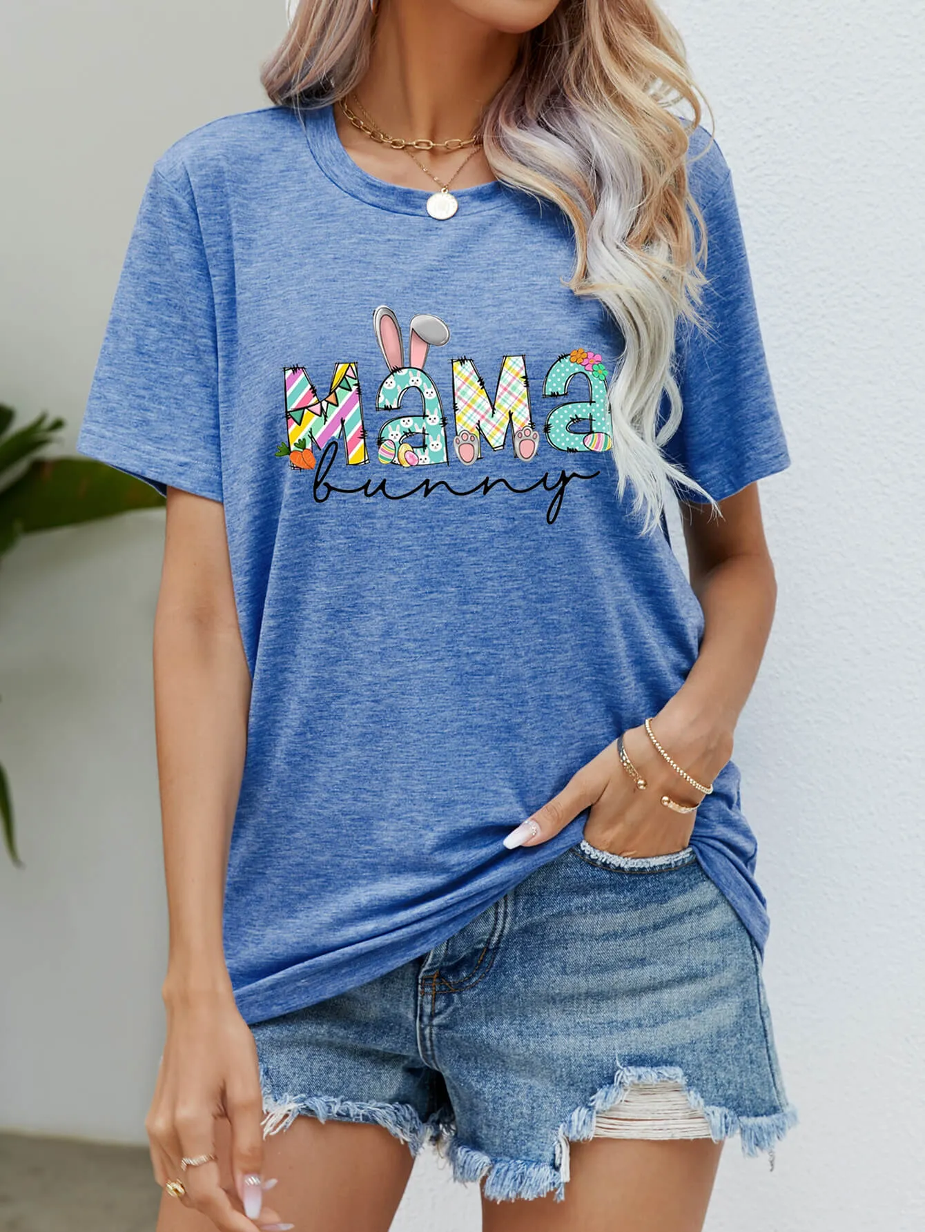 MAMA BUNNY Easter Graphic Tee sold by Gigi Laurent product image thumbnail 4
