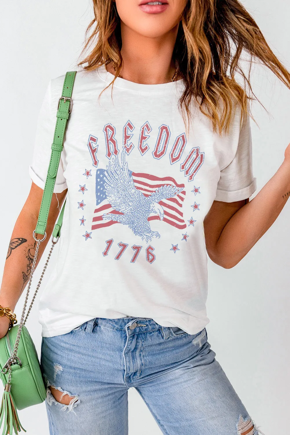 FREEDOM 1776 Graphic Tee sold by Gigi Laurent product image thumbnail 5