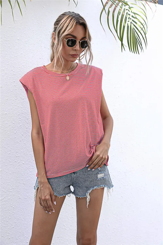 Round Neck Cap Sleeve Tee sold by Gigi Laurent
