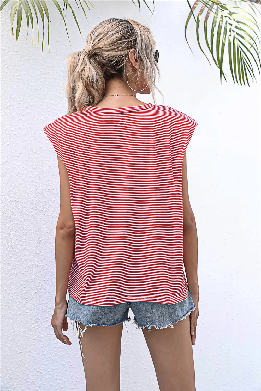 Round Neck Cap Sleeve Tee sold by Gigi Laurent product image thumbnail 2