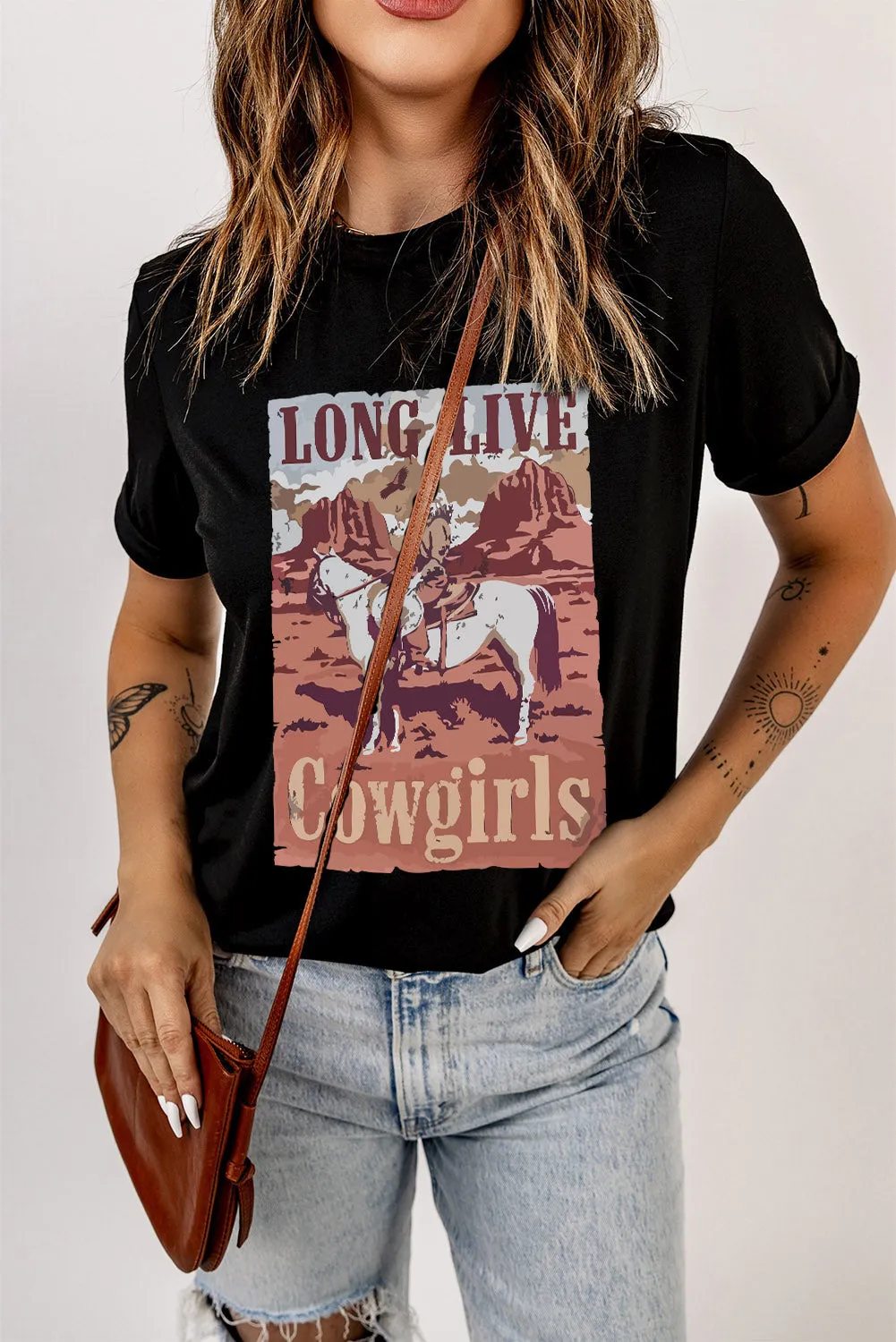 LONG LIVE COWGIRLS Graphic Tee sold by Gigi Laurent product image thumbnail 2
