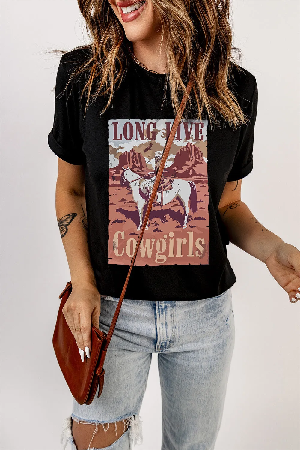 LONG LIVE COWGIRLS Graphic Tee sold by Gigi Laurent product image thumbnail 4