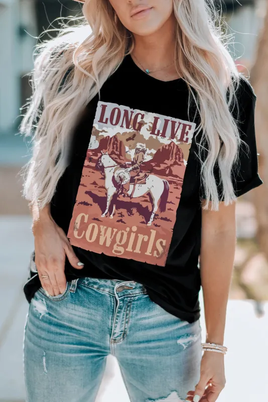 LONG LIVE COWGIRLS Graphic Tee sold by Gigi Laurent
