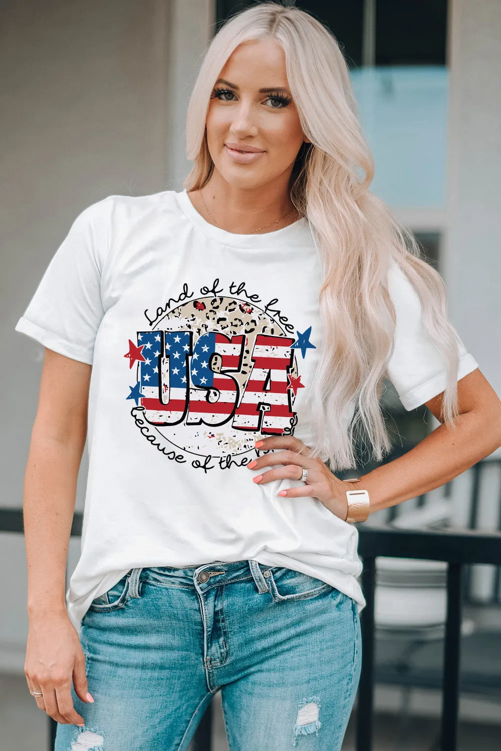 USA Graphic Round Neck Tee sold by Gigi Laurent