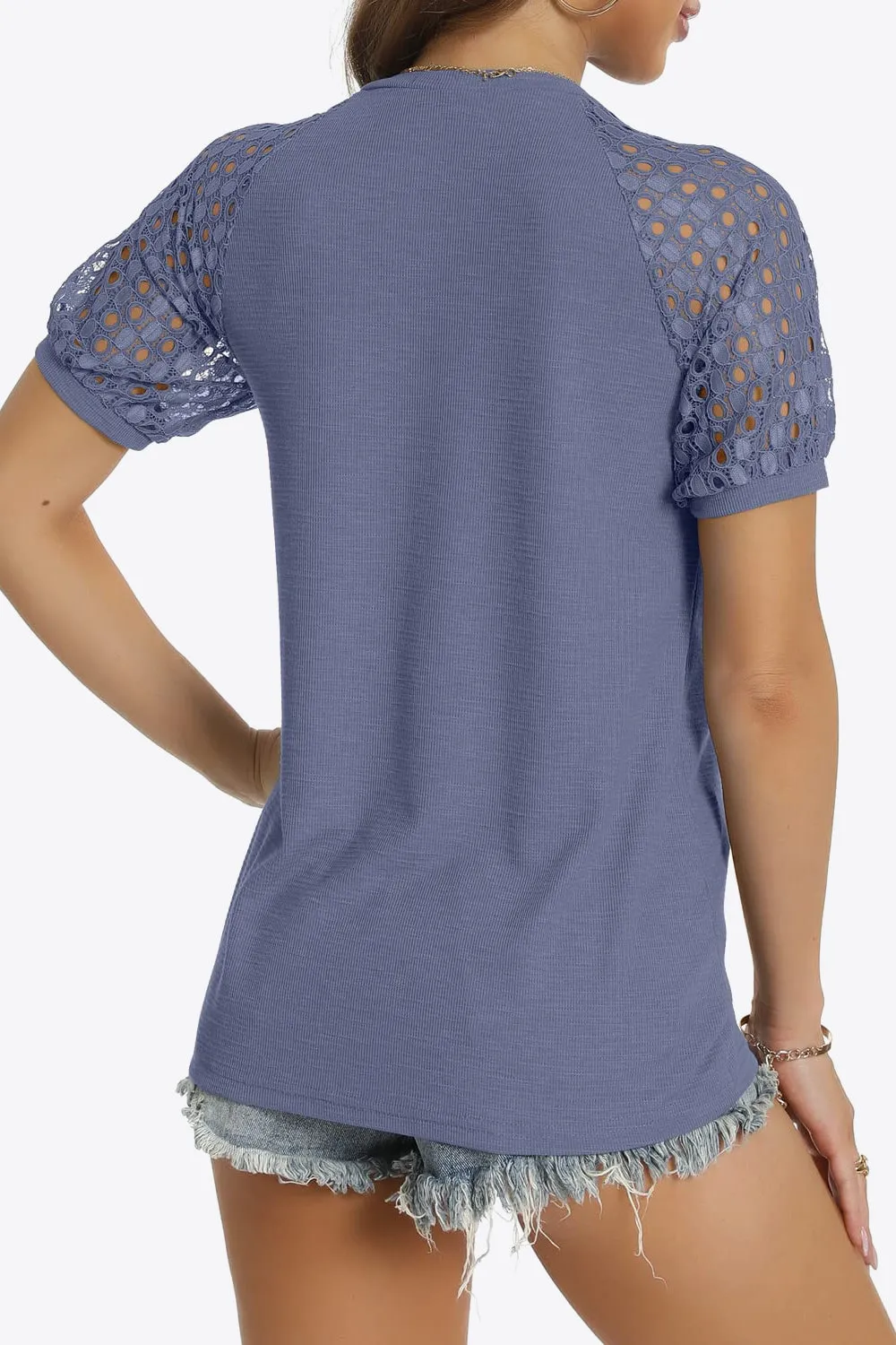 Short Sleeve V-Neck Tee sold by Gigi Laurent product image thumbnail 2