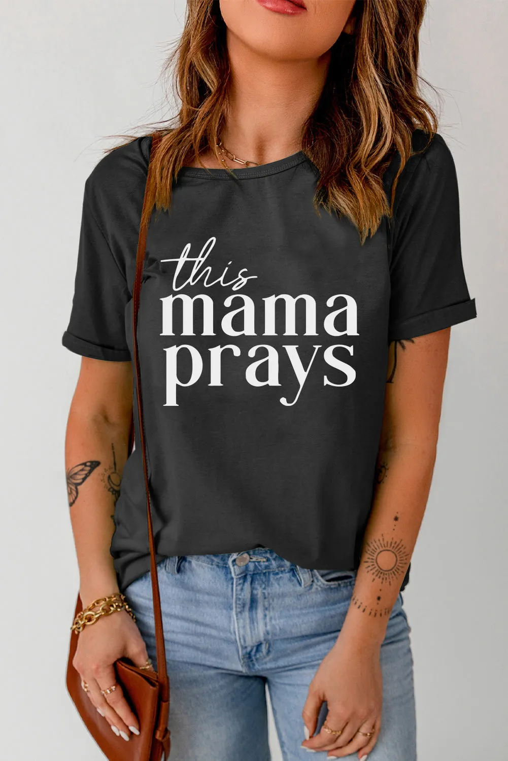 THIS MAMA PRAYS Graphic Tee sold by Gigi Laurent product image thumbnail 2