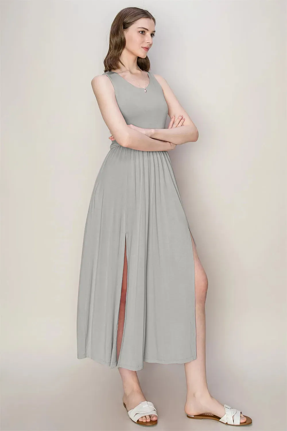 HYFVE Sleeveless Slit Midi Dress sold by Gigi Laurent product image thumbnail 3