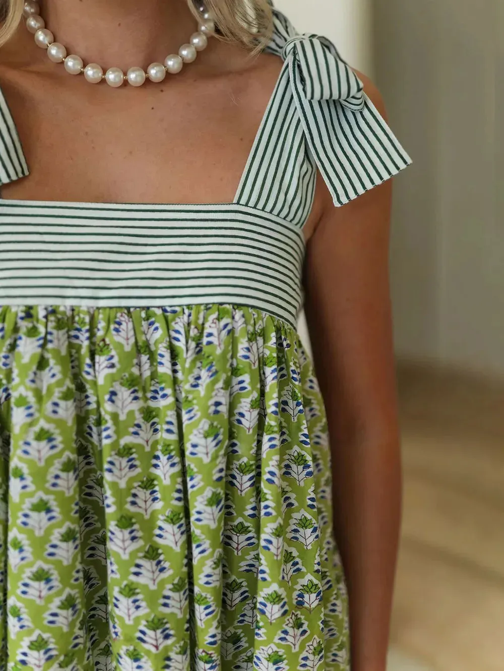 Printed Tie Shoulder Mini Cami Dress sold by Gigi Laurent product image thumbnail 2