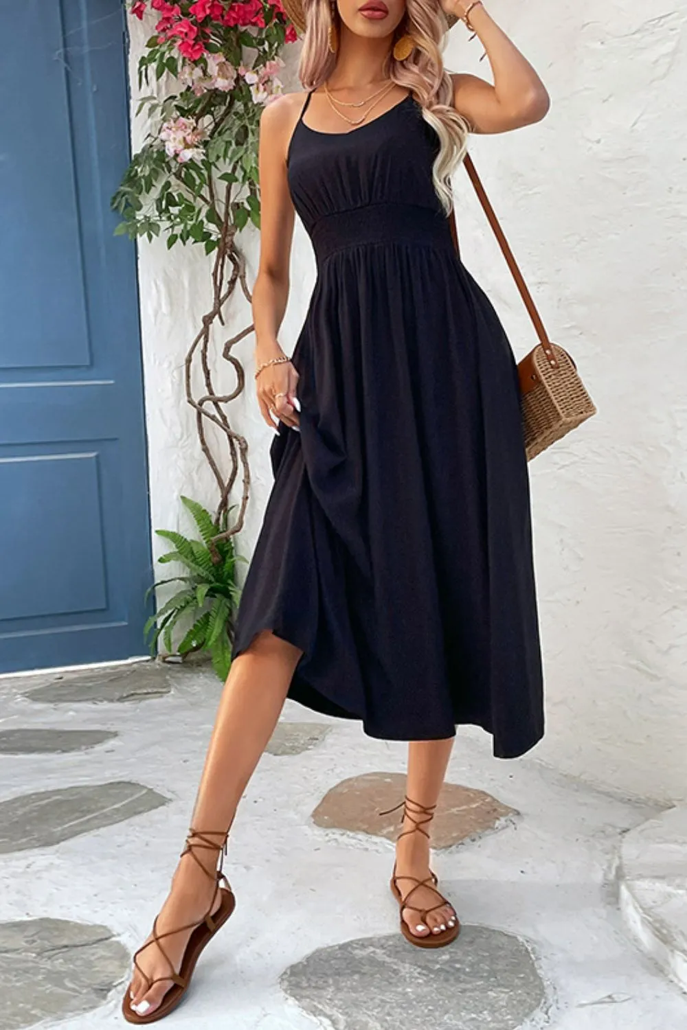 Perfee Spaghetti Strap Scoop Neck Midi Dress sold by Gigi Laurent product image thumbnail 3