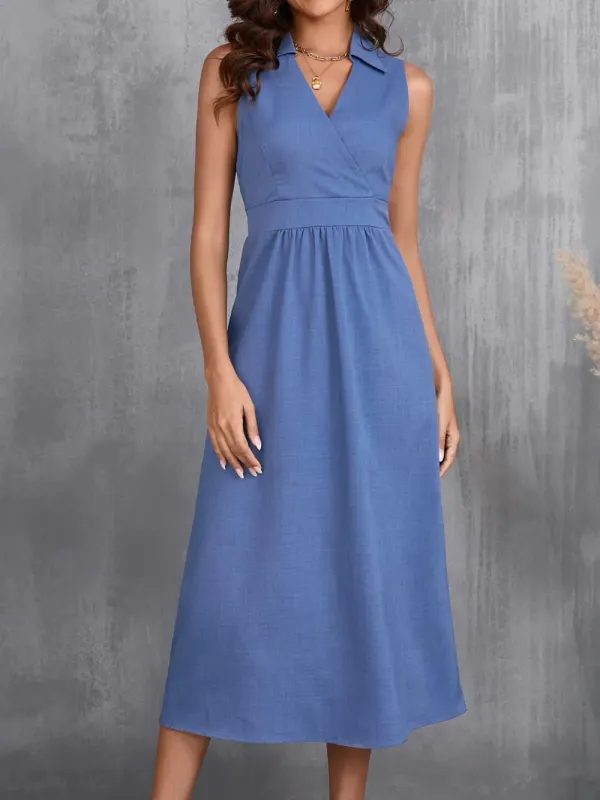 Ruched Sleeveless Midi Dress sold by Gigi Laurent