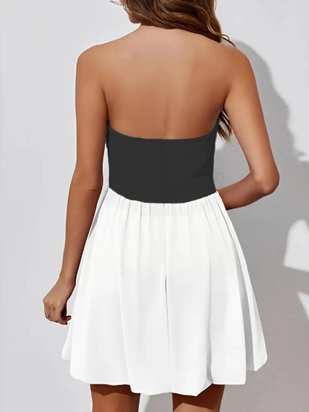 Ruched Two-Tone Tube Mini Dress sold by Gigi Laurent product image thumbnail 2