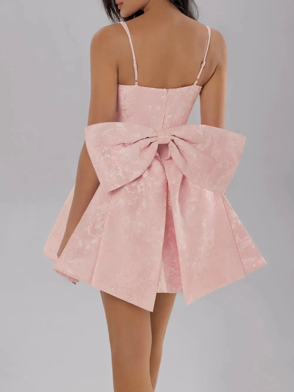 Satin Mini Cami Dress with Bow sold by Gigi Laurent