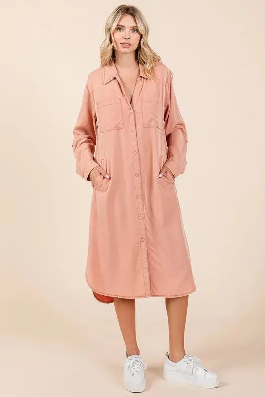 Mittoshop Button Down Long Sleeve Shirt Dress sold by Gigi Laurent product image thumbnail 4