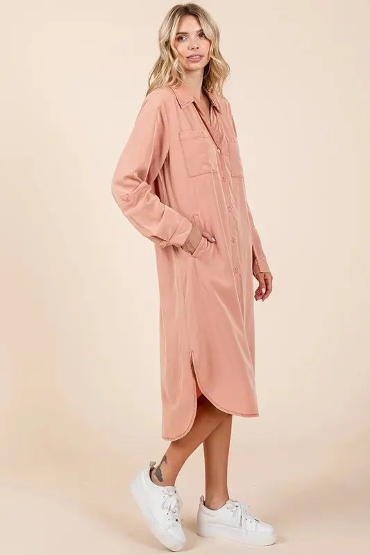Mittoshop Button Down Long Sleeve Shirt Dress sold by Gigi Laurent product image thumbnail 3