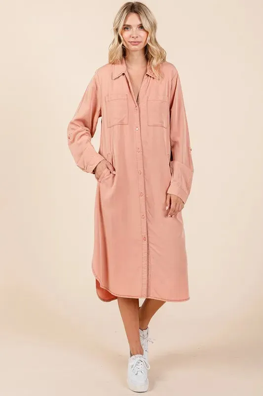Mittoshop Button Down Long Sleeve Shirt Dress sold by Gigi Laurent product image thumbnail 2
