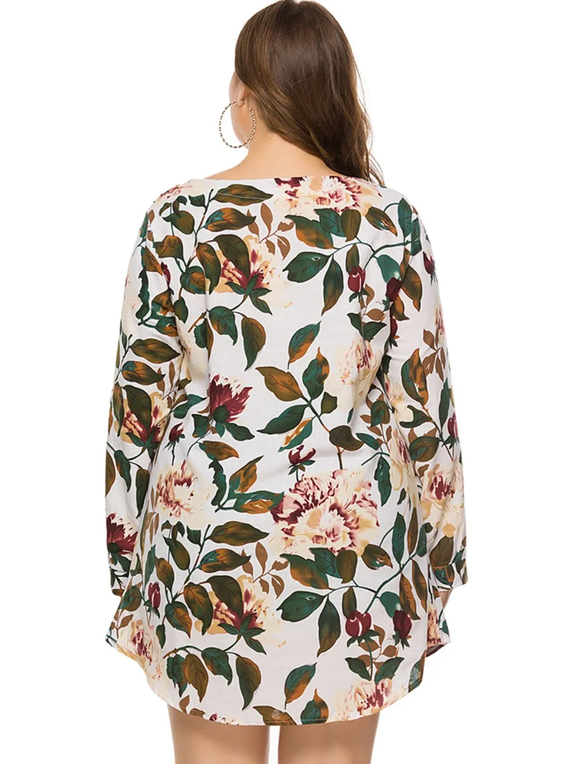Full Size Floral Long Sleeve Mini Dress sold by Gigi Laurent product image thumbnail 2