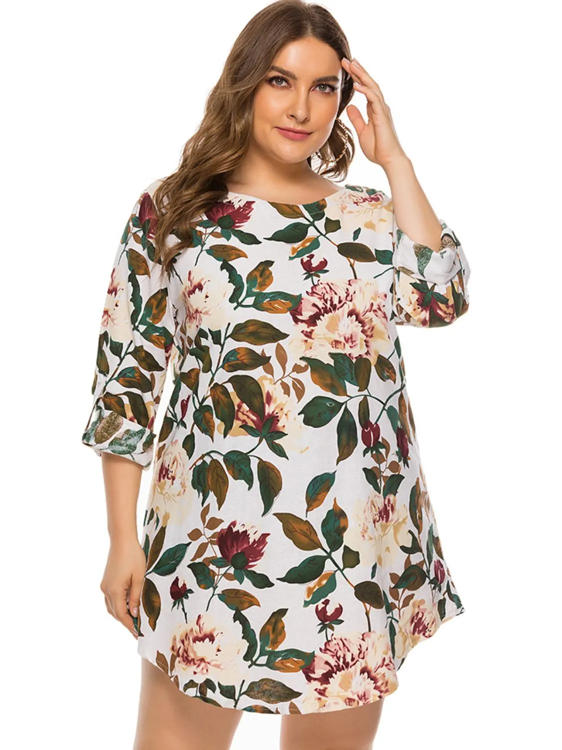 Full Size Floral Long Sleeve Mini Dress sold by Gigi Laurent product image thumbnail 3