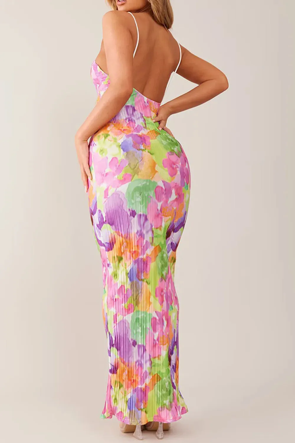 Backless Printed Maxi Cami Dress sold by Gigi Laurent product image thumbnail 3