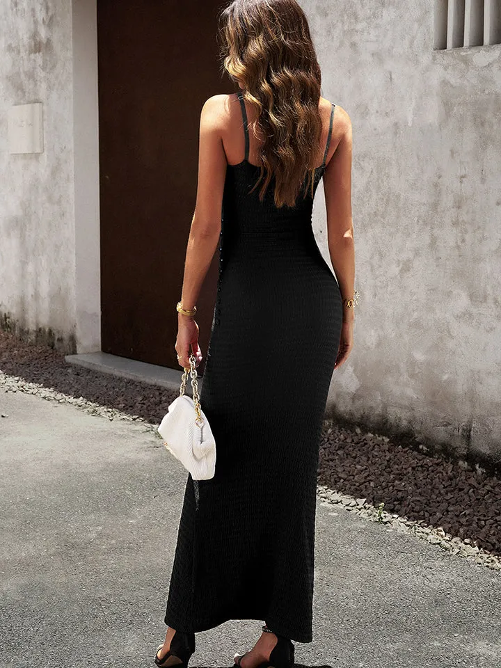 Devine Spaghetti Strap Bodyline Maxi Dress sold by Gigi Laurent product image thumbnail 4