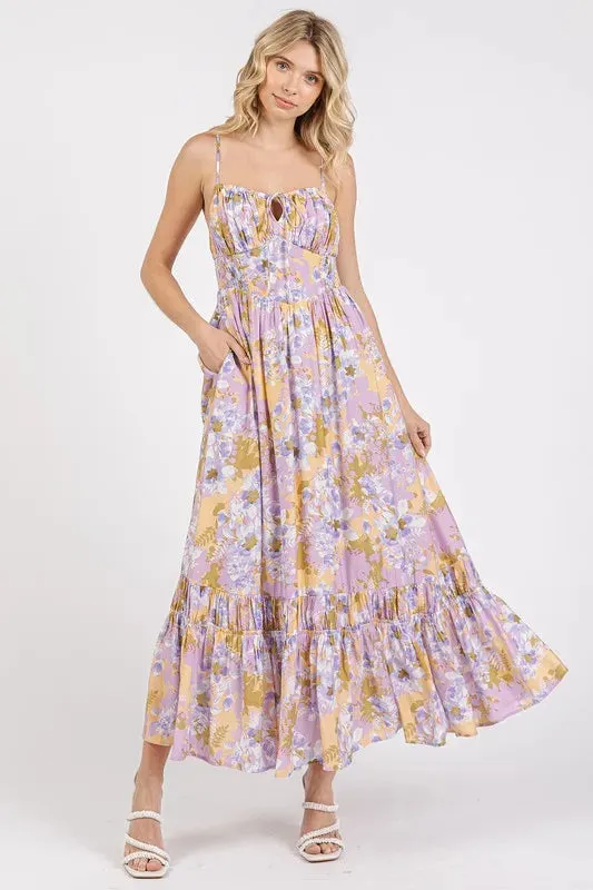 Mittoshop Floral Smocked Back Ruffled Hem Maxi Cami Dress sold by Gigi Laurent product image thumbnail 3