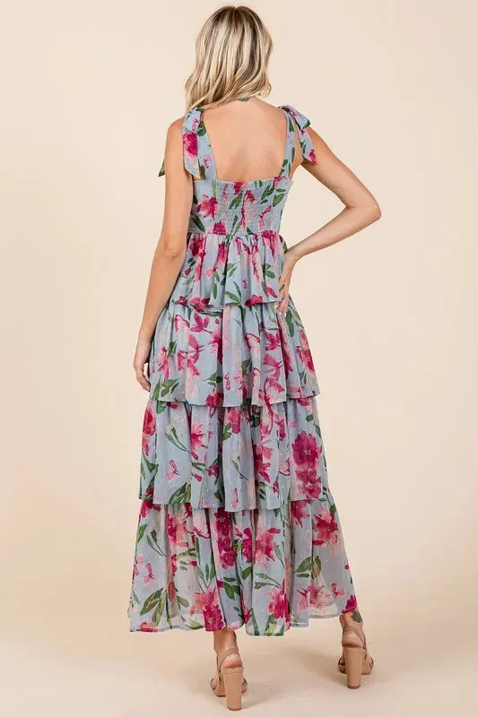 Mittoshop Layered Floral Sweetheart Neck Maxi Dress sold by Gigi Laurent product image thumbnail 2
