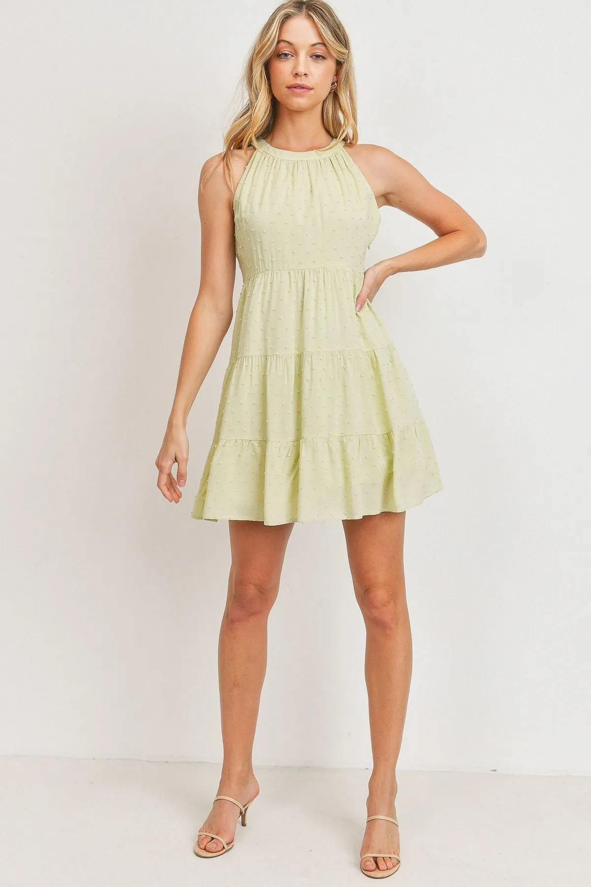 Roundneck Sleeveless Dotted Swiss Dress sold by Gigi Laurent product image thumbnail 2