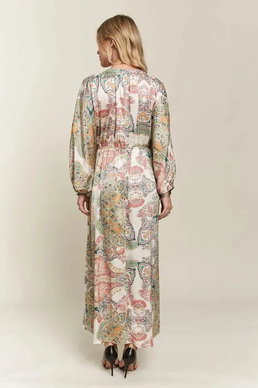 ADORA Printed V-Neck Batwing Sleeve Dress sold by Gigi Laurent product image thumbnail 4