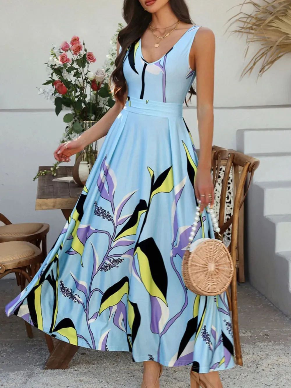 Devine Printed Sleeveless Maxi Dress sold by Gigi Laurent product image thumbnail 2