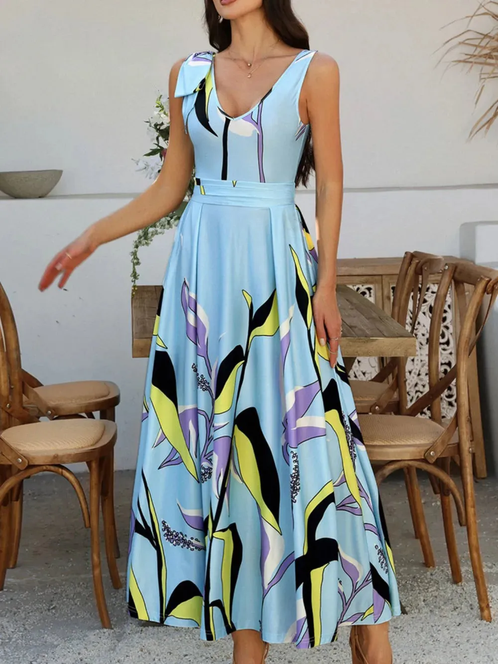 Devine Printed Sleeveless Maxi Dress sold by Gigi Laurent product image thumbnail 3