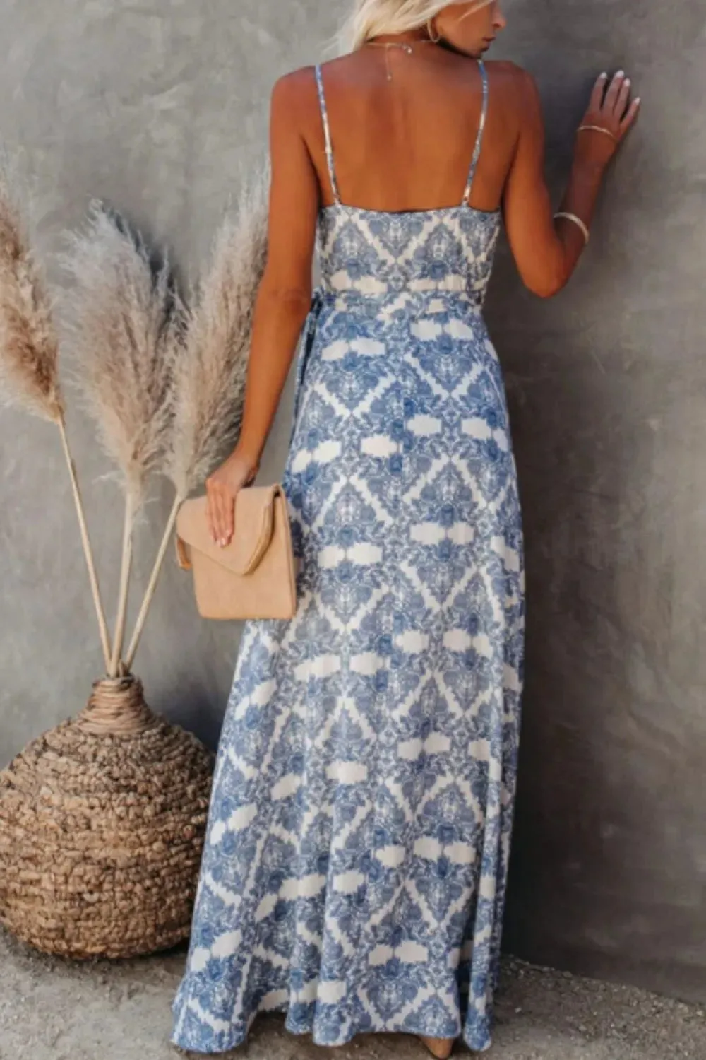 Printed Tied Maxi Cami Dress sold by Gigi Laurent product image thumbnail 4