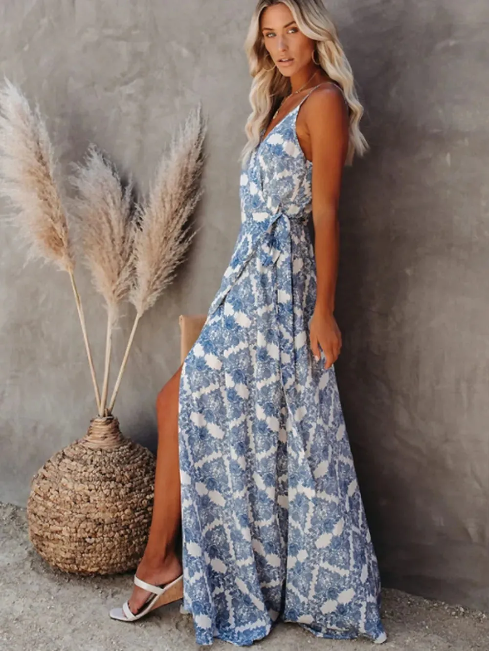 Printed Tied Maxi Cami Dress sold by Gigi Laurent product image thumbnail 5
