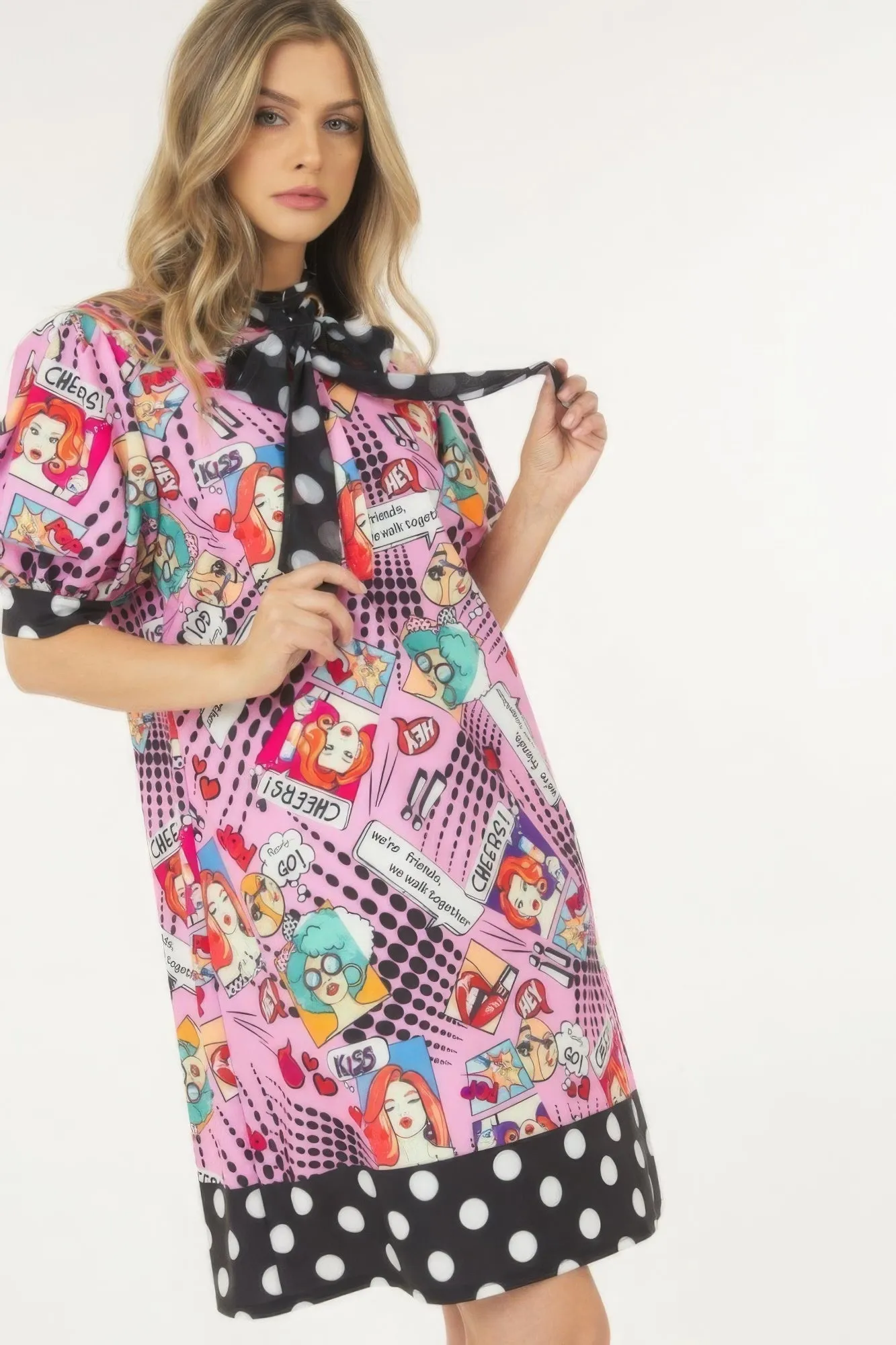 Print Midi Dress With Polka Dot Finish sold by Gigi Laurent product image thumbnail 4