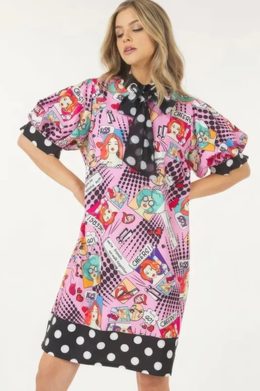 Print Midi Dress With Polka Dot Finish sold by Gigi Laurent